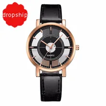 Trend Girls Watch Luxurious Distinctive Fashionable Double Hole Girl Watches Elegant Informal Quartz Wristwatch Reward Ladies Clock Black