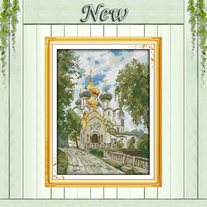 

The new convent scenery home decor painting Counted printed on fabric Cross Stitch Needlework kits DMC 14CT 11CT Embroidery Sets