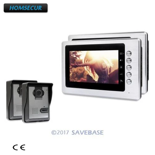 

HOMSECUR 7inch Wired Video Door Entry Security Intercom with Intra-monitor Audio Intercom