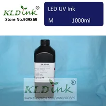 [КЛД чернила] Совместимость пурпурный LED УФ чернила для струйных УФ-планшетный принтер с DX5 DX6 DX7 печатающая головка(1 шт. x 1000 мл