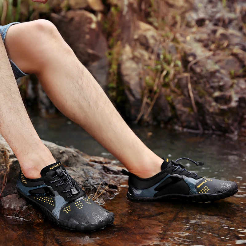Мужская обувь с пятью пальцами; водонепроницаемая обувь; Летняя женская обувь для мужчин; легкая быстросохнущая обувь; спортивная обувь для фитнеса