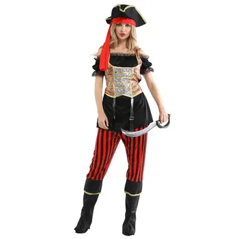 

Lovely High Seas Pirates Princess Buccaneer Costume Cosplay for Women Halloween Carnival Mardi Gras Party Fancy Dress W-0262