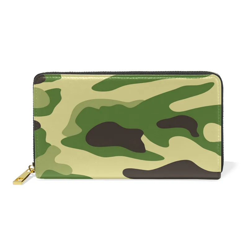 Men Wallet Green Camouflage Wallet Women Girls Wallet Long Clutch ...