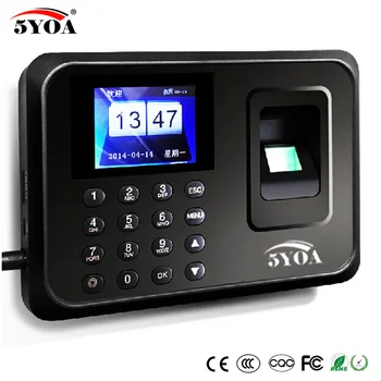5YOA biometryczny system frekwencji USB czytnik linii papilarnych zegar czasu pracownik urządzenia do kontroli urządzeń elektronicznych tanie i dobre opinie CN (pochodzenie)