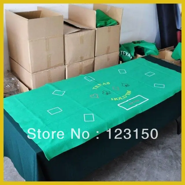 

ZB-018 Non-woven fabric for Texas Holdem, Green Table Felt for eight persons