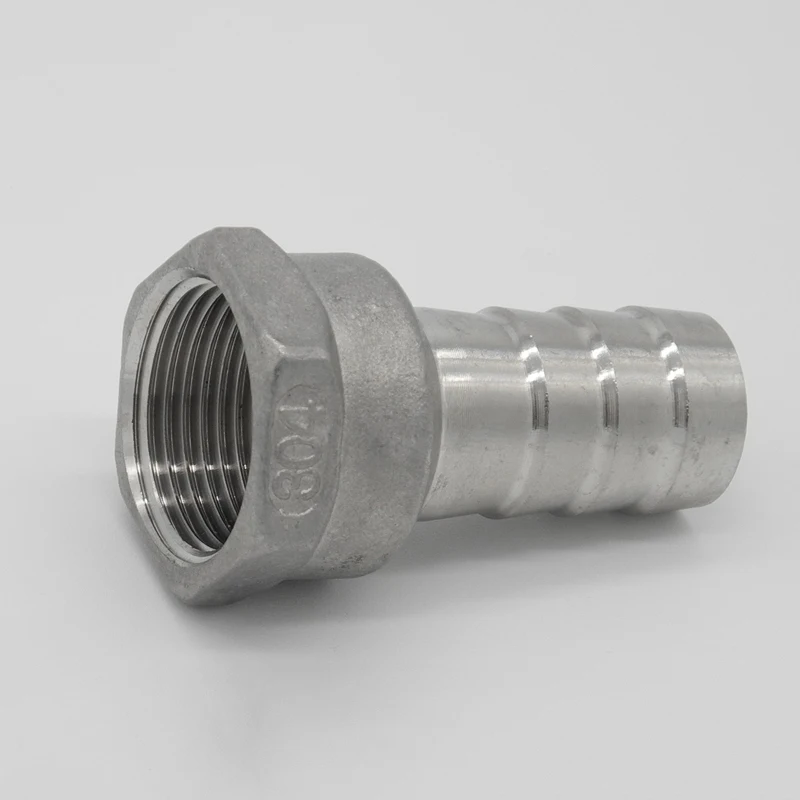 

3/4" BSP Female Thread x 20mm Hose Barb Tail 304 Stainless Steel Hex Hose Nipple Barbed Pipe Fitting Connector For Water Oil Air