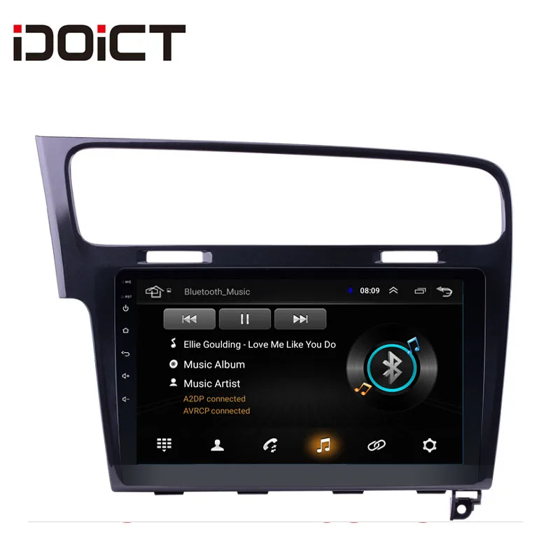 Top IDOICT  Android 8.1 Car DVD Player GPS Navigation Multimedia For Volkswagen GOLF 7 radio 2014-2017 car stereo wifi 0