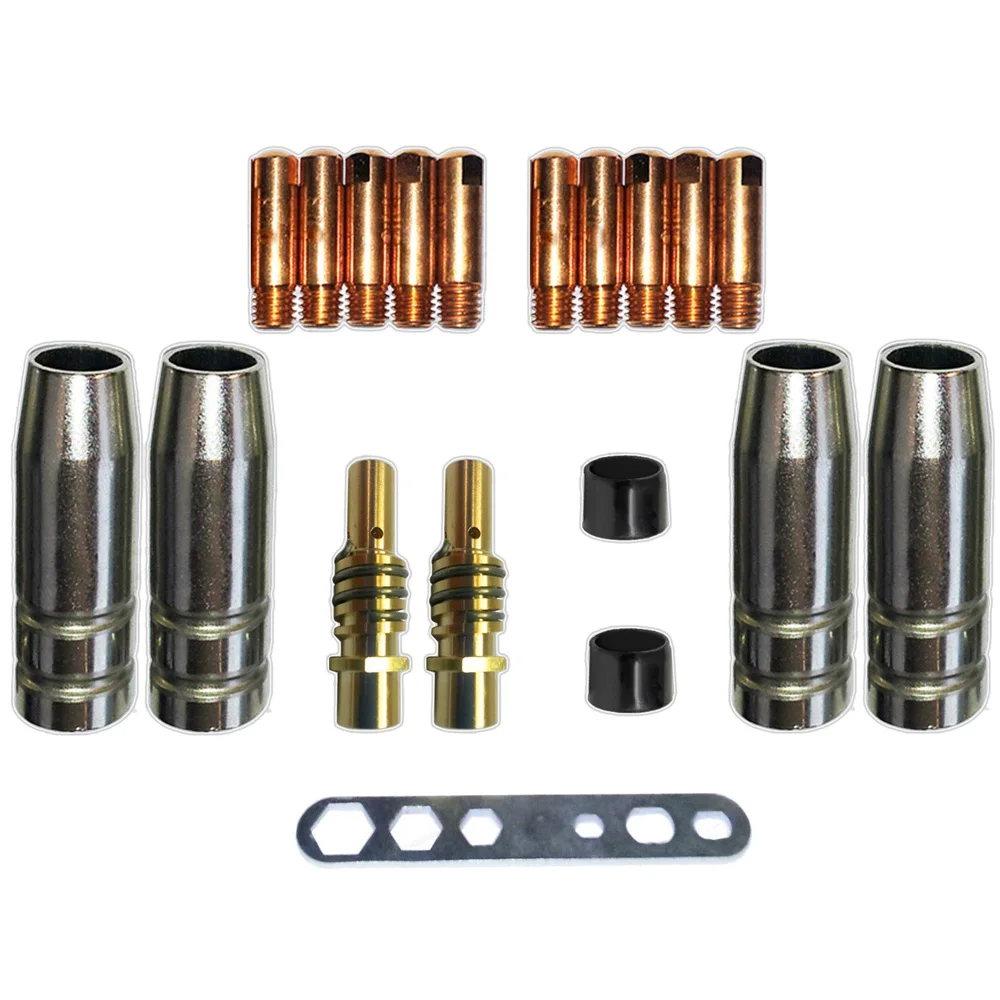 

Wear Parts Set Gas Nozzle MB15 / 150 Welding Torch Contact Tip Gas Nozzle With 0.9 Nozzles
