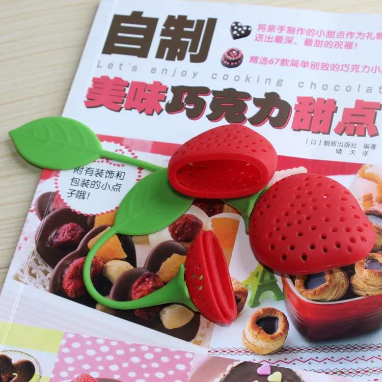 

Teapot Teacup Strawberry Design Silicone Tea Strainer Infuser Filter Bag Teabag Food Grade Silicone Herbal Spice Tools