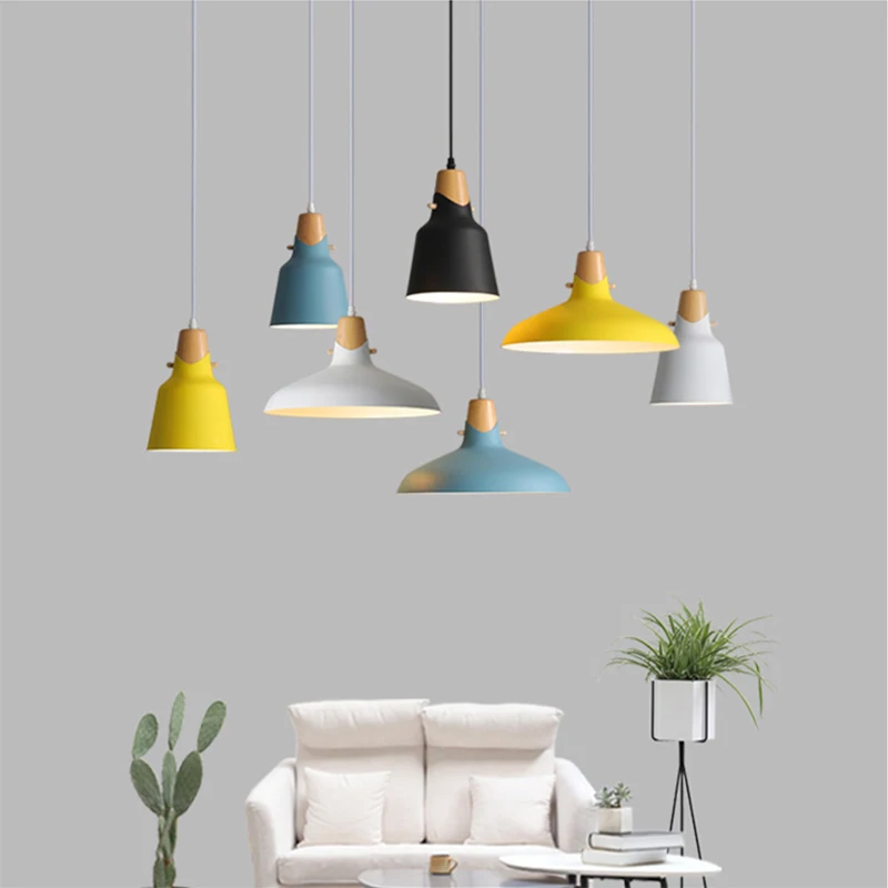 Simple-Modern-pendant-ceiling-lamps-E27-Wood-Aluminum-Pendant-Lights-Home-restaurant-decoration-lighting-lamps-Nordic