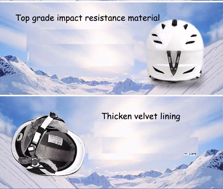 Роскошный CE сертифицированный Лыжный Сноуборд Фристайл шлем голова Защитное снаряжение для мужчин женщин большой средний черный