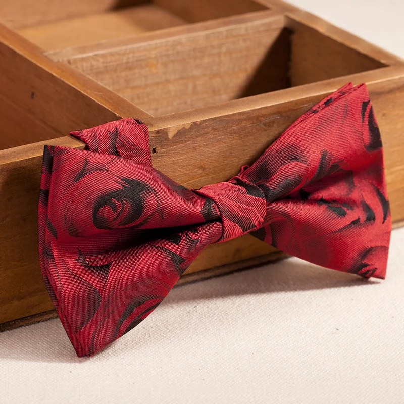 2017, Новая мода дизайнерский бренд Галстуки для Для мужчин свадьба красный цветочный бабочкой Банкетный Юбилей бабочка галстук с