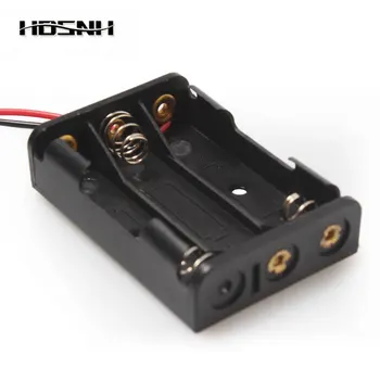 

3 x AAA Battery Box Case Holder With Wire Leads Side By Side Battery Box Connecting Solder For 3pcs AAA Batteries