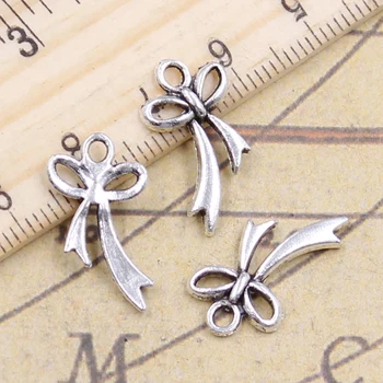 

20pcs Charms Bow Bowknot 20x11mm Tibetan Silver Color Pendants Antique Jewelry Making DIY Handmade Craft Pendant