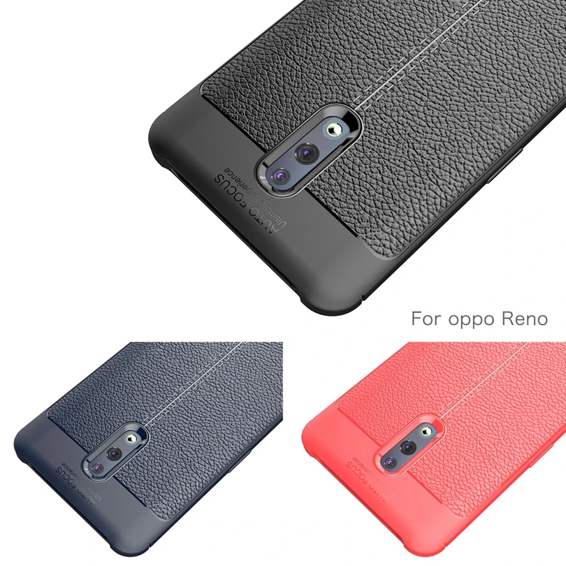 

For OPPO Reno / OPPOReno Case Phone Back Protective Smartphone Soft Litchi striae Shockproof Cases For OPPO Reno Case Cover