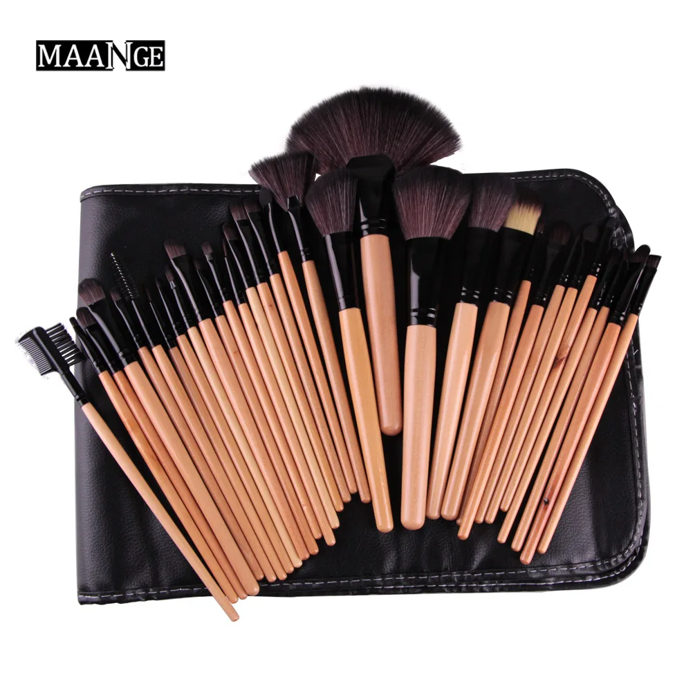 

Professional 32Pcs/set Makeup Brushes Kits Cosmetic Beauty Tools Power Foundation Eyes Shadow Blending Face Brushes & Bag