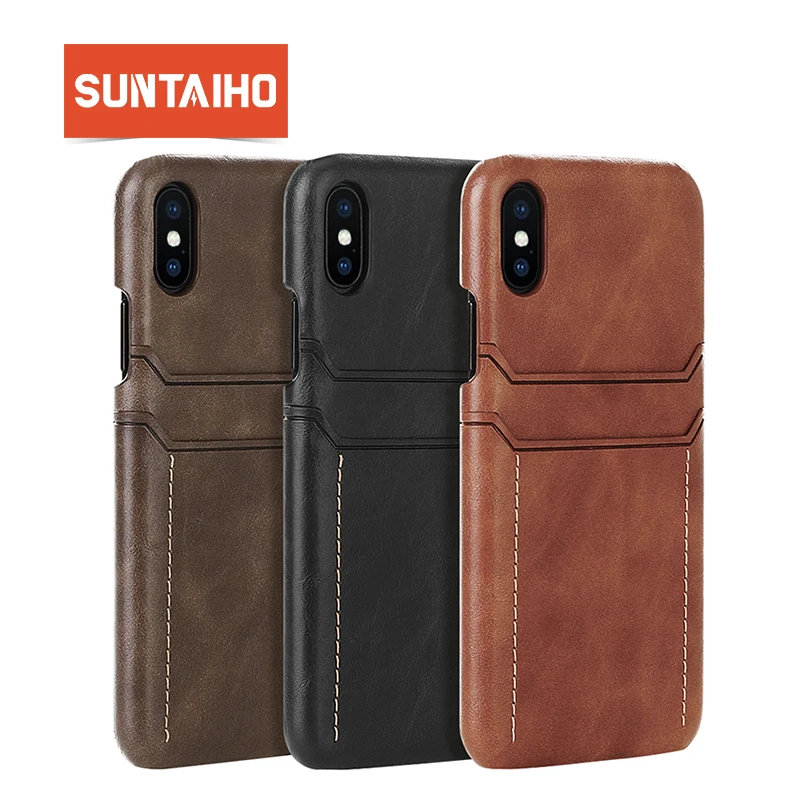 

Suntaiho luxury Pu Leather Phone Case for iPhone XS Max XR 7 plus 8 plus X Wallet Photo Retro Cover With Card Pocket Gags Fundas