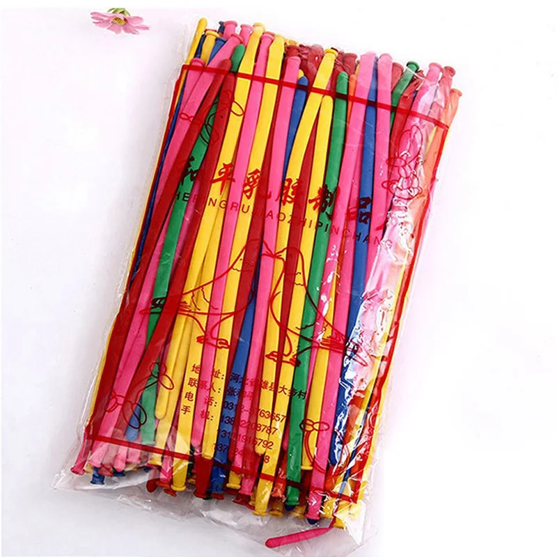 

200 pcs Strip Ballon Birthday Party Christmas Mixed Color Magic Long Animal Tying Making Balloons Twist Latex Balloo