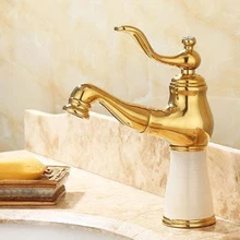 Бассейна гибкий Выдвижной кран золотистого цвета, полированный мраморный камень Роскошная кухонная раковина смеситель кран для ванной краны золотистого цвета
