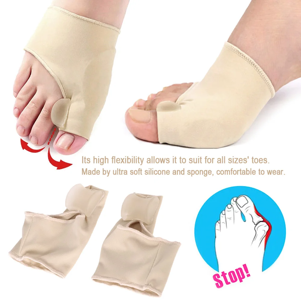 

2Pcs/set Silicone Big Toe Bunion Splint Straightener Bunion Toe Separator Hallux Valgus Corrector Protector Adjuster Foot Care