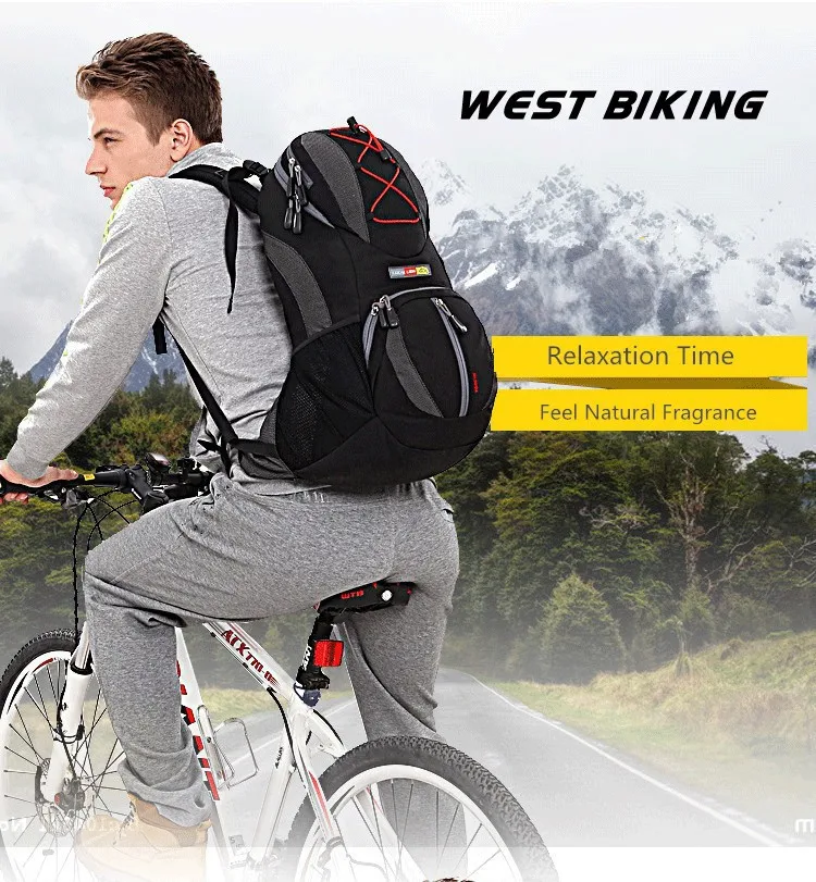 WEST BIKING 22L рюкзак для велосипеда, велосипедная сумка для путешествий, бега, спорта, велоспорта, рюкзак+ 2L сумка для воды, дорожная горная сумка