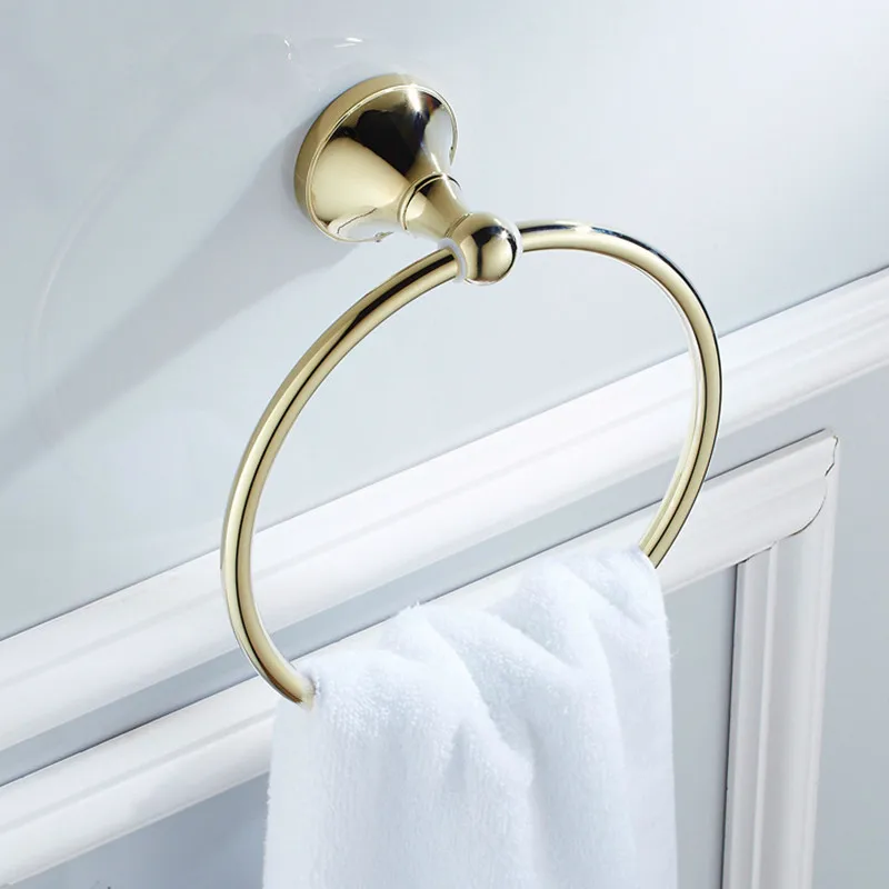Antique Gold Brass Towel Holder Plated Towel Rings