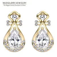 Neoglory AAA циркон чешский Rhinstone Висячие серьги мода флуоресцентные украшения для Для женщин Новое поступление 2017 года Горячие - изображение