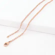80 см Высококачественная медная цепочка из розового золота для кулонов ожерелья NC8002