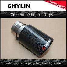 Free shipping 2017 NEW Glossy Akrapovic exhaust car carbon Exhaust Tip car-styling muffler tip carbon fiber exhaust tip