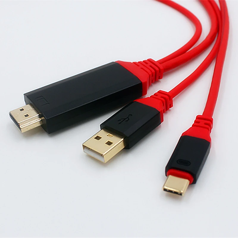 Kebidu Тип C к HDMI USB 3 1 Ultra HD 1080P 4k зарядка HDTV видео кабель адаптер конвертер для Samsung S8