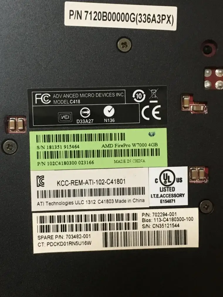 Профессиональная графическая карта FirePRO W7000 4 ГБ DDR5 для рисования 3d тиснения