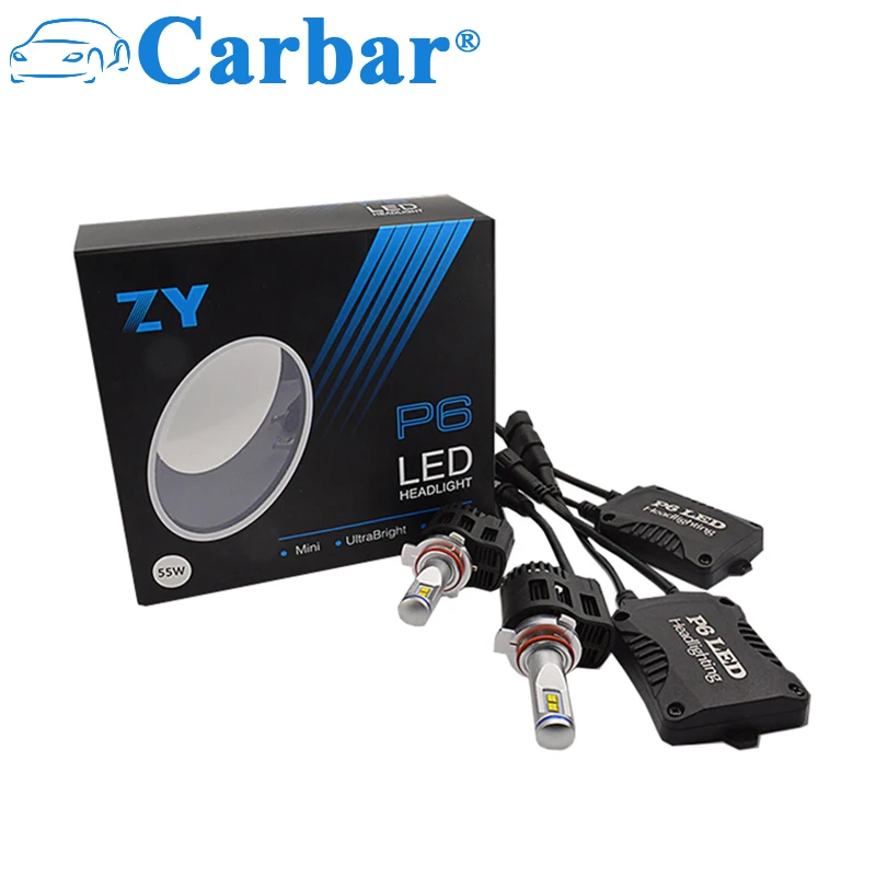 

Carbar# P6 9012 55W 5200LM 6000K 5000K 4000K LED Headlight Bulb Kits Good Quality 1 Year Warranty Car LED Headlight (Pack of 2)