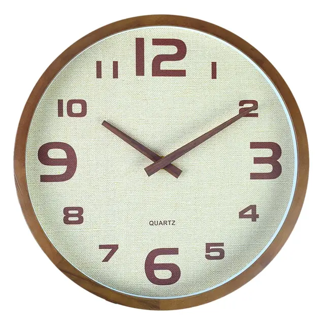 12-Inch Nordic Simple Soild Wooden Silent Wall Clocks For Home Decor New Arrival Hanging Clock Home Decoration