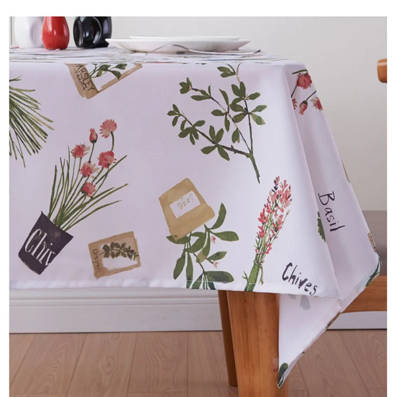 

Funny Printing Waterproof Oil Proof Rectangular Table Cloth Cover Cactus Floral Cartoon Home Dining Kitchen Tablecloth