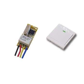 

Micro RF Wireless Remote Control Switch System Mini Relay Receiver 3.5v 3.7v 4.5v 5v 6v 8.4v 9v 12v Receiver 86 Wall Transmitter