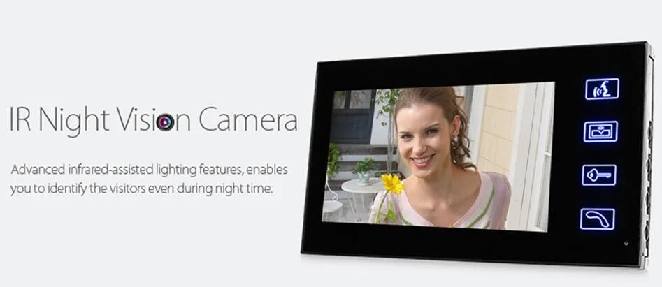 Yobang безопасности 7 "TFT ЖК-дисплей проводной видеодомофон дверной звонок телефон Системы для Домашние монитор + 1000TVL ИК открытый Камера