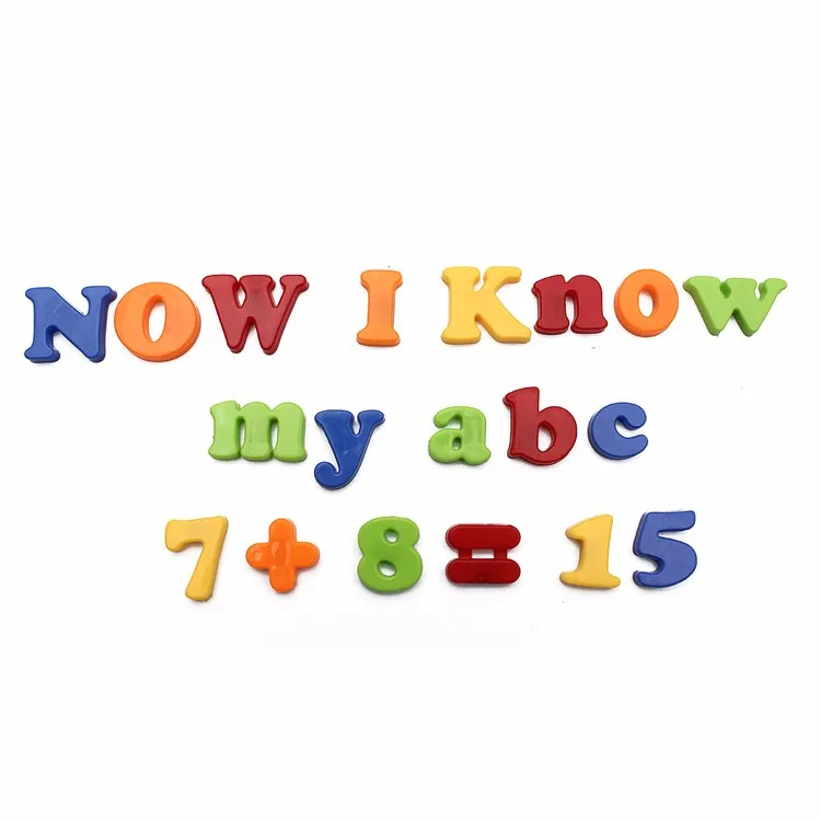 

78Pcs Kid Learning Educational Toy Magnet Letters Plastic Colorful Magnetic Fridge Magnet Alphabet Letter Number Children Baby