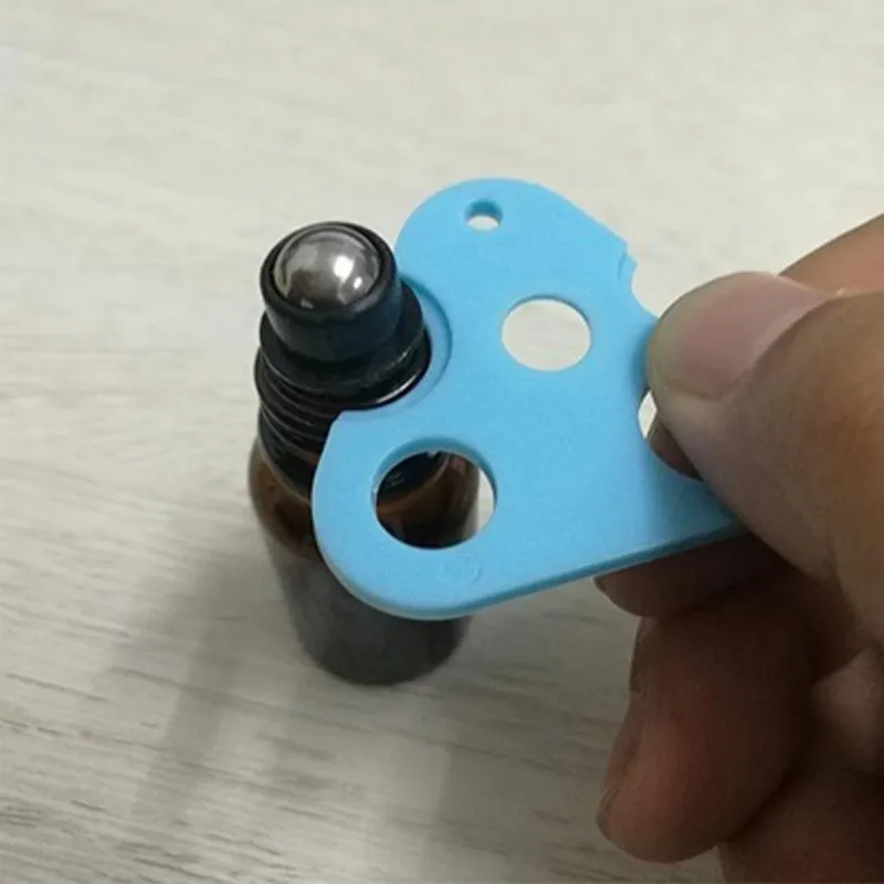 Essential Oil Opener Tool Triangle Leaf Shape Refillable Essential Oil Opener Key Corkscrew Tool Remover Roller Balls Caps Refillable Bottles Accessories