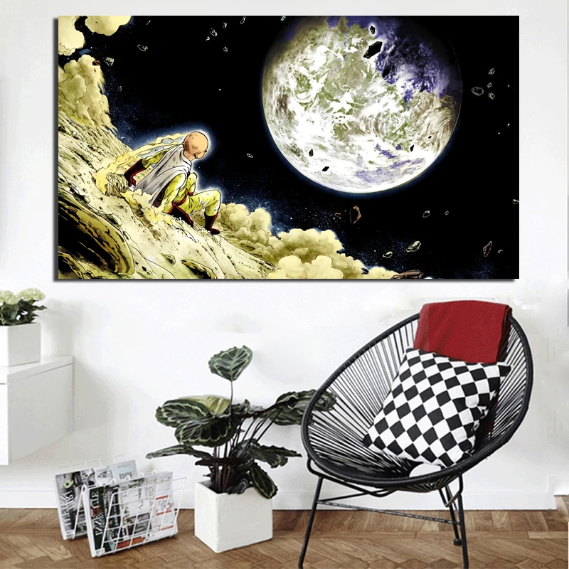 

Anime One Punch Man Moon Cartoon Wallpaper Wall Art Canvas Painting Nordic Posters And Prints Canvas Art Wall Picture Room Decor