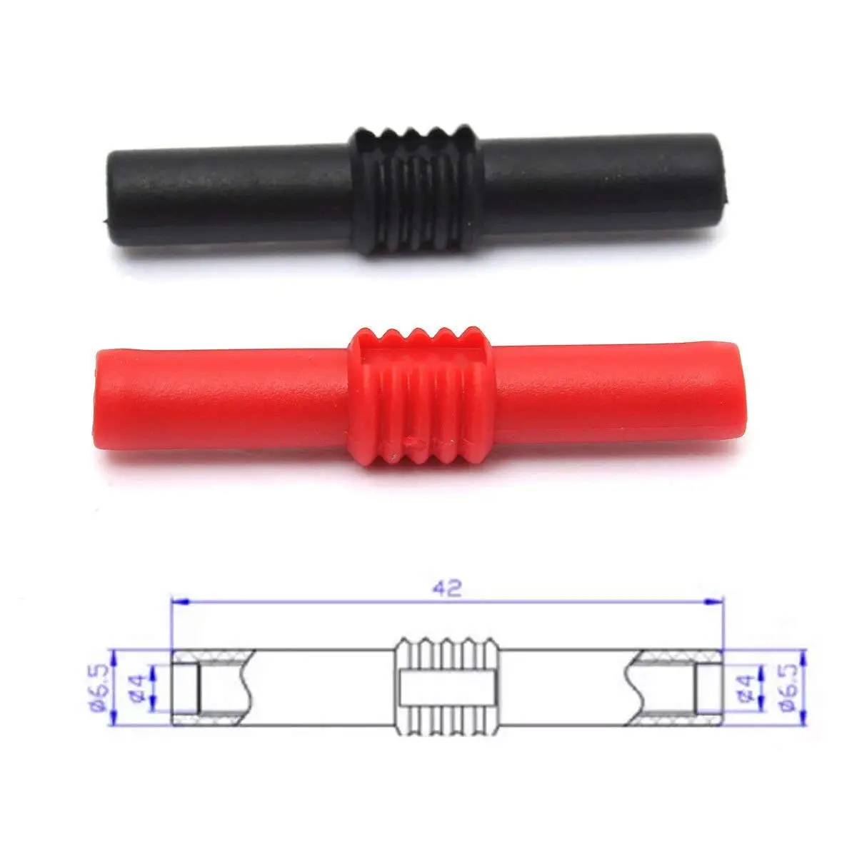 10 ピース赤と黒絶縁メスバナナソケットコネクタ用 4 ミリメートルバナナプラグジャック延長アダプタ 楽器パーツ アクセサリー Aliexpress