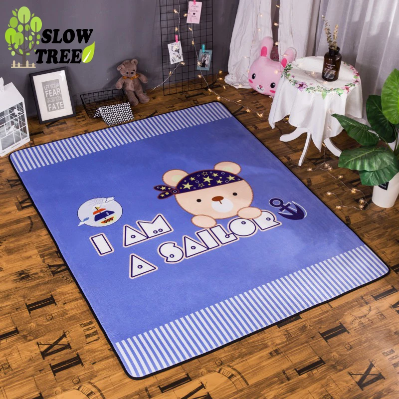 

Korean Carpet for Home Living Room Area Rug Cartoon Pattern Crawling Mat Coffee Table Bedroom Floor Mat Home Bedside Blanket