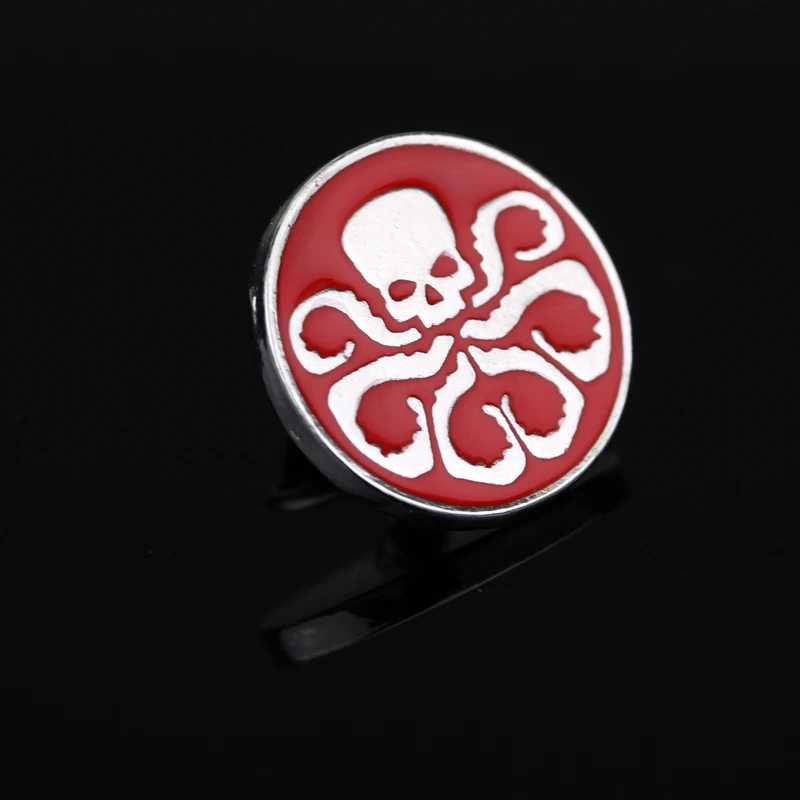 Мстители агенты щита Щ. И. Т. Hail Hydra Pin Брошь череп металлические броши круглые булавки аксессуары для косплея подарок