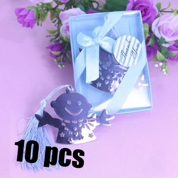 

10 Bulk Blue Pink Snowman Children Bookmark Bridal Baby Shower Giveaway Kids Party Souvenirs Wedding Favors and Gifts For Guest