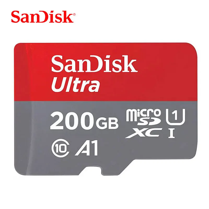 Двойной Флеш-накопитель SanDisk 32GB MicroSD карты памяти на 16 Гб 64 Гб 128 ГБ TF Карта U1 A1 Class10 UHS-I 200 ГБ 256 ГБ SDHC/SDXC карт для смартфона 100 МБ/с