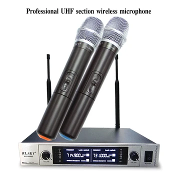 

High Fidelity Professional Wireless Microphone KTV \ Lecture UHF Wireless dual Channel Microphone send one Mobile Phone Headset