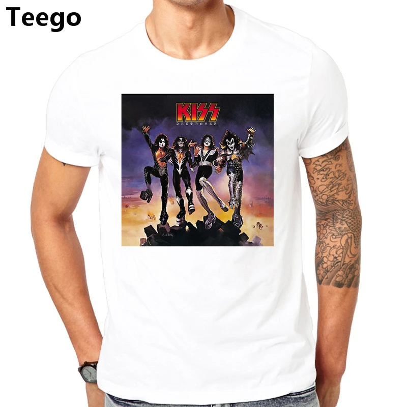 Поступление Поцелуй Рок-в &amp Roll в с 1973 года т рубашка поцелуй армии Rock Tour Мерч панк