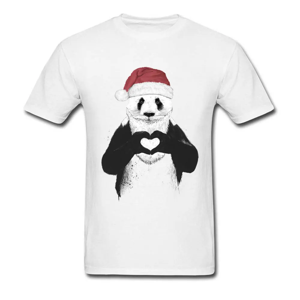 Tops T Shirt Santa-Panda190619 Tops T Shirt Labor Day Latest Casual Short Sleeve Pure Cotton Crewneck Men's T Shirts Casual Santa-Panda190619 white