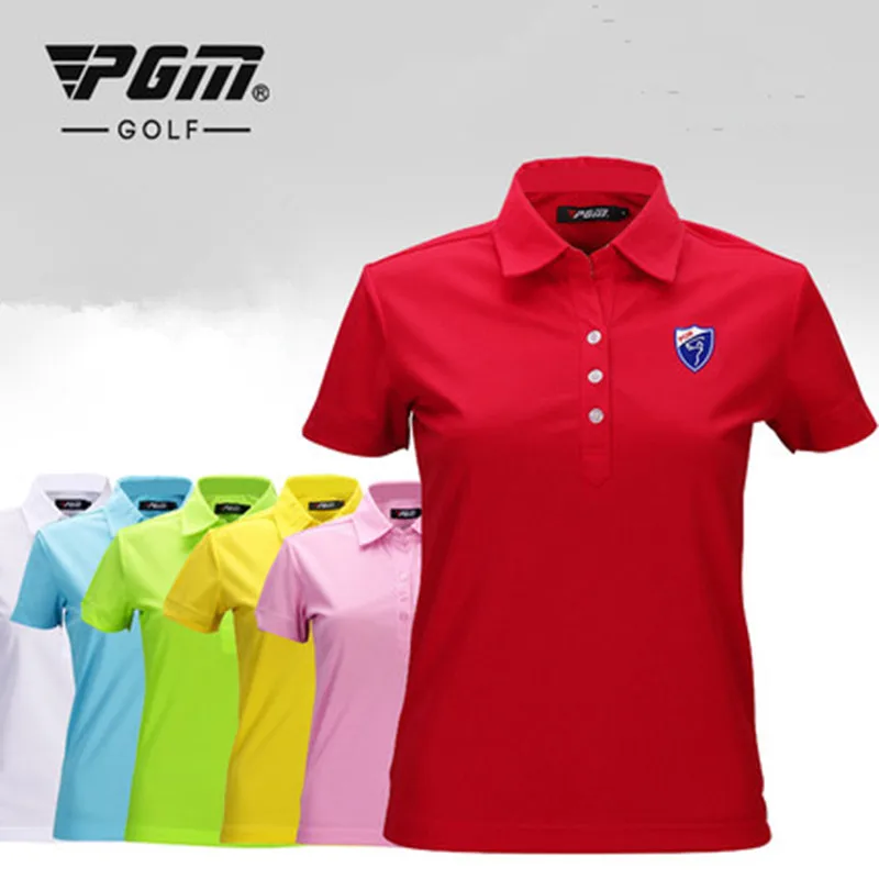PGM Woman's Colorful Golf T Shirt Golf Clothing Summer Breathable Anti
