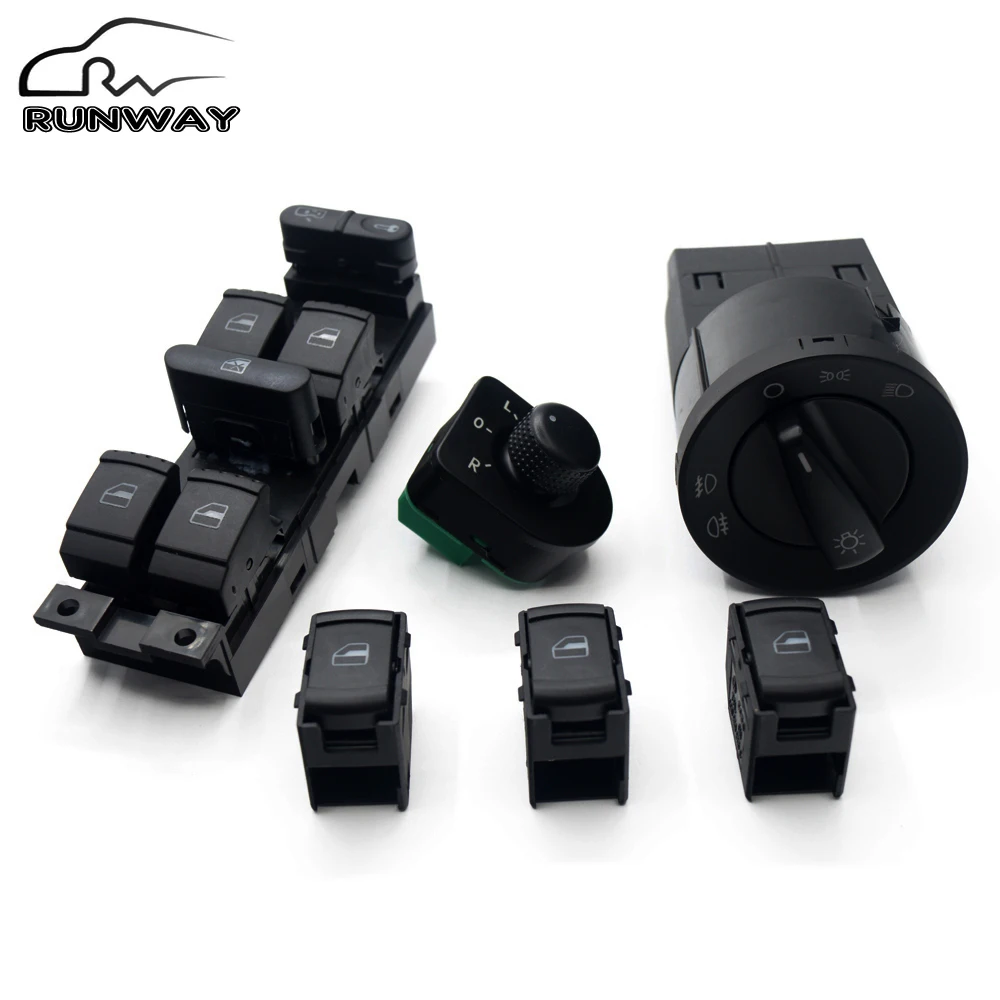 Free Shipping! New Power Master Mirror Window Headlight Switch Button