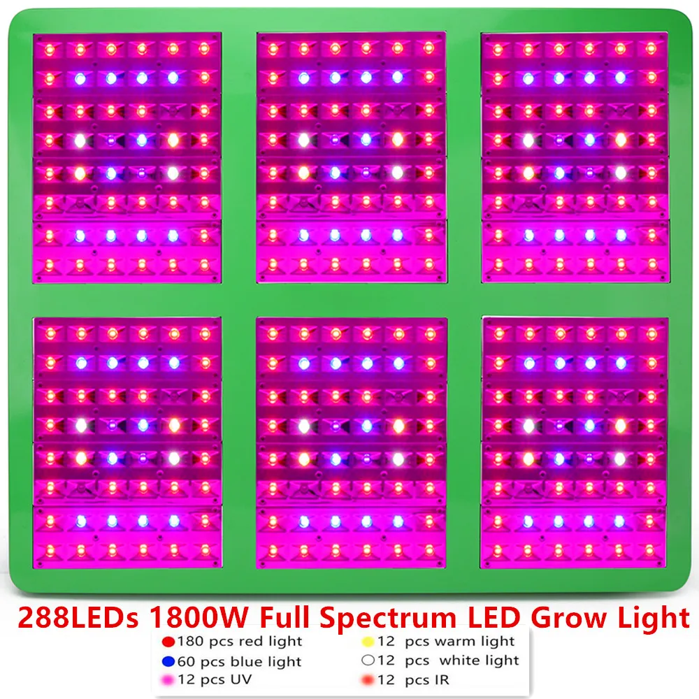 Отражатель 300 Вт 600 Вт 1200 Вт 1800 Вт Светодиодный светильник для выращивания растений с двойным выключателем полный спектр для выращивания растений в помещении Гидропоника